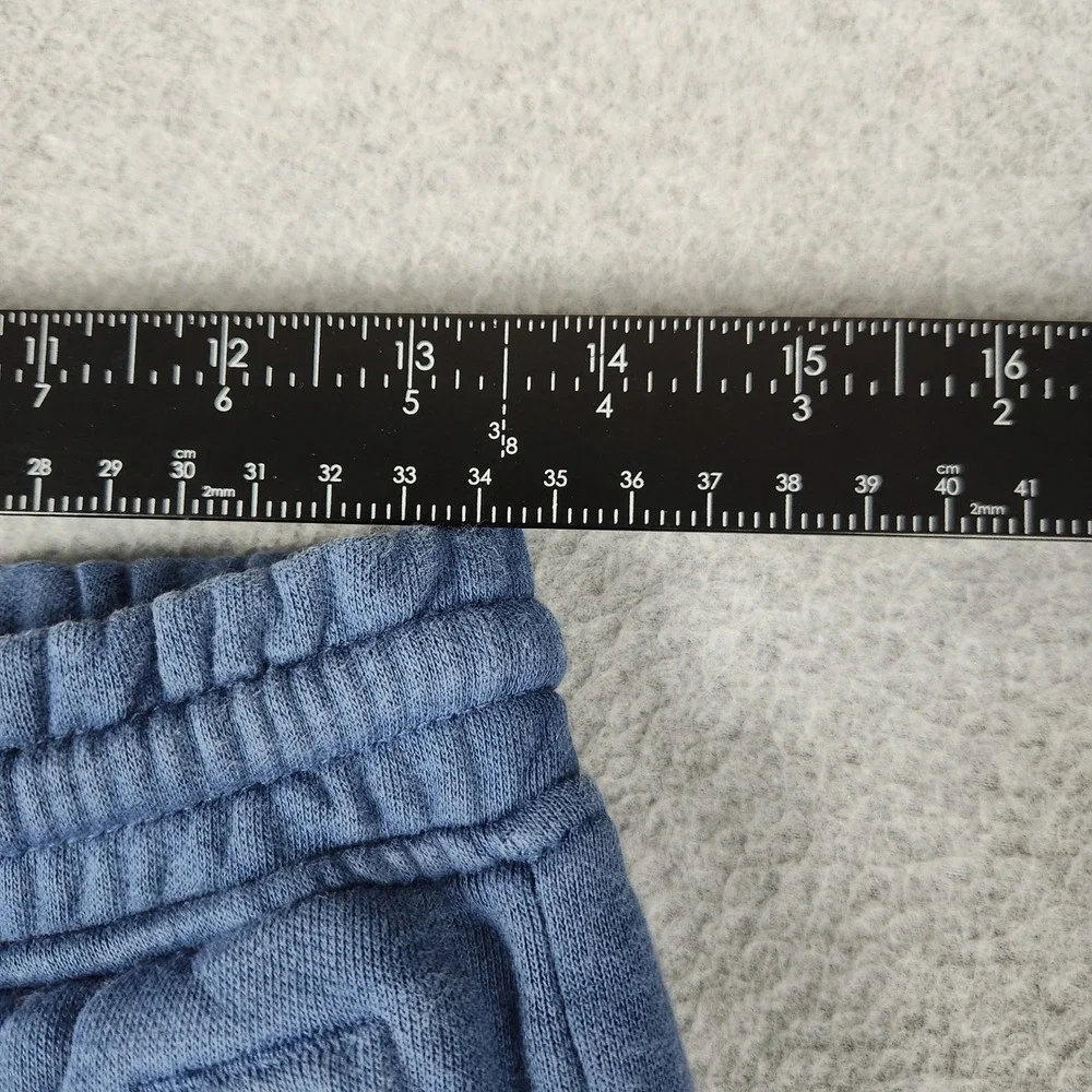 The North Face Joggers Sweatpants Mens S‎ Blue Fleece Box Logo Drawstring Waist